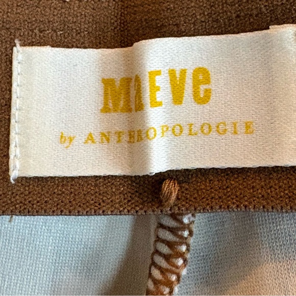 Anthropologie Maeve The Margot Women’s L Brown Pink Geo Kick Flare Pants - Picture 7 of 9